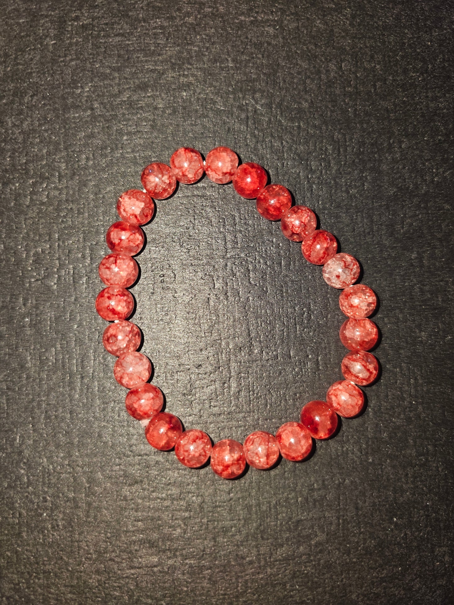 Crackle glass beads