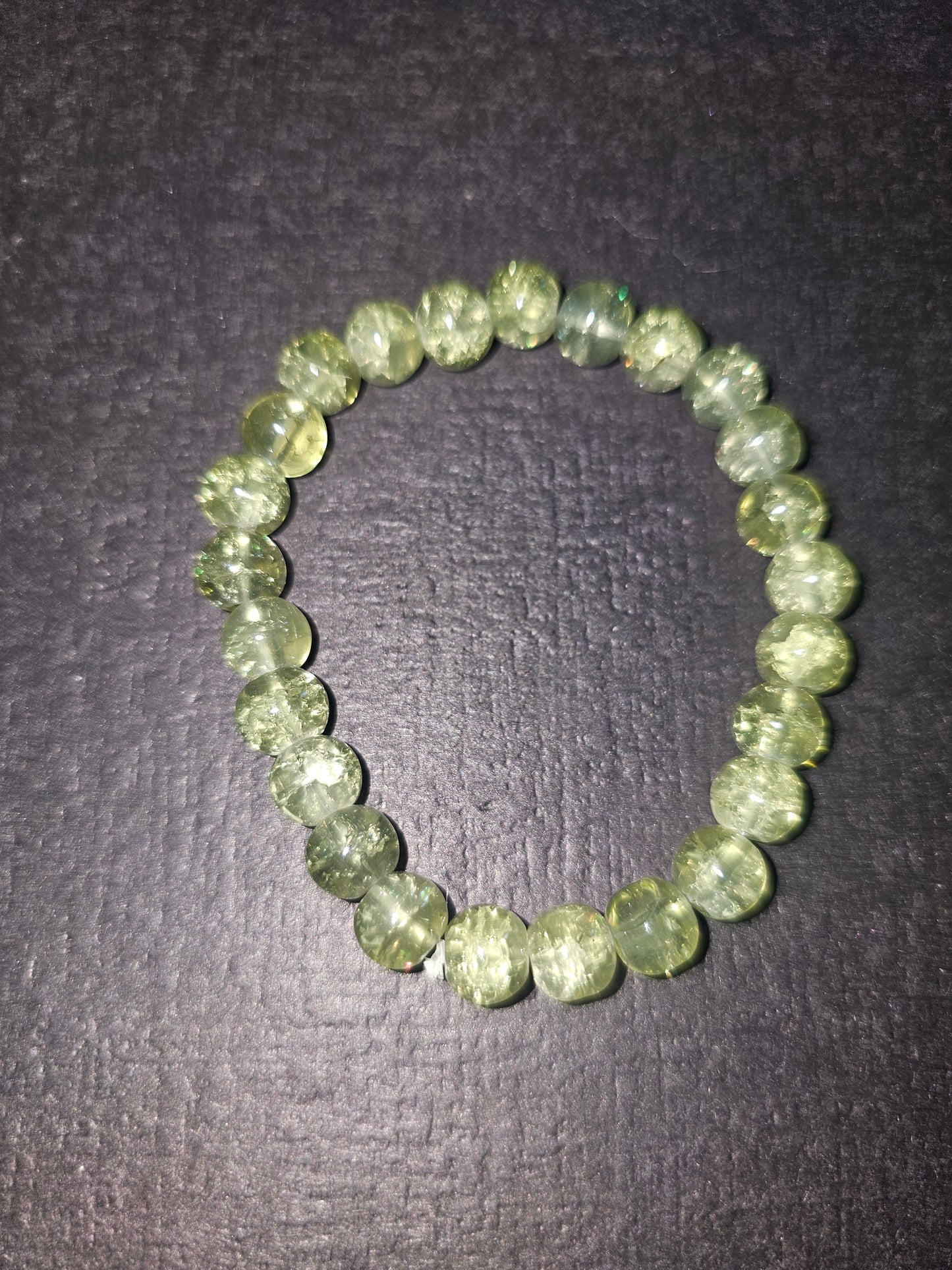 Crackle glass beads