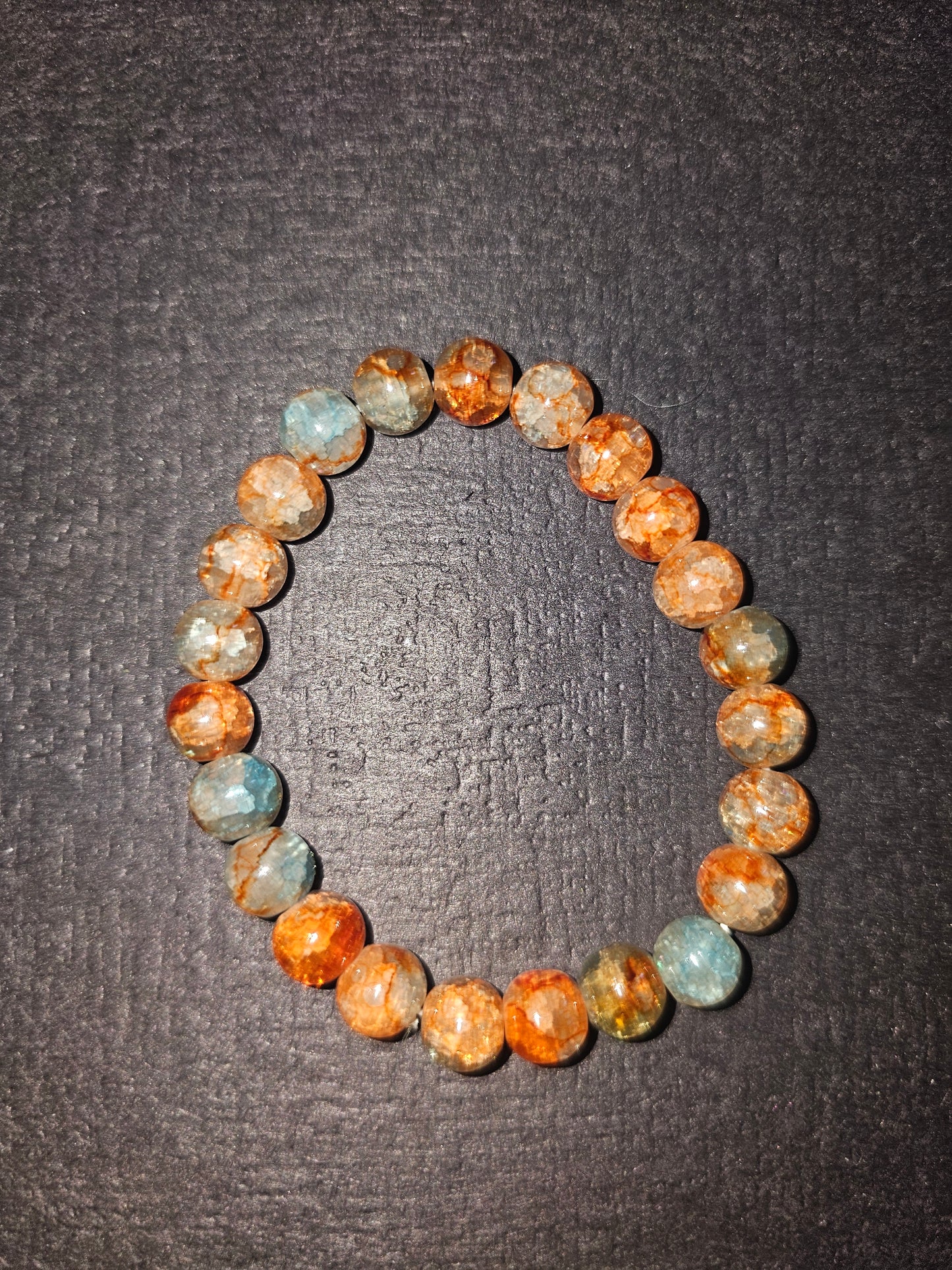 Crackle glass beads